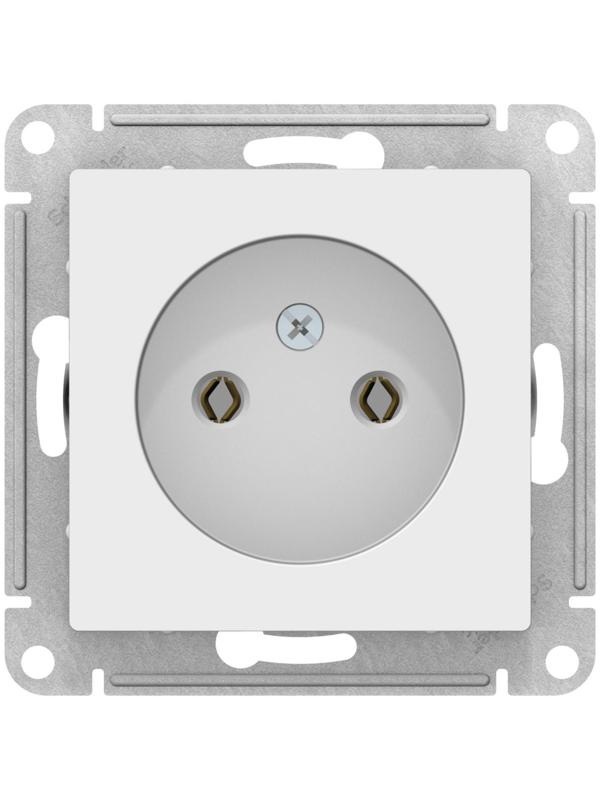 Розетка SE ATLASDESIGN, 16 А, 250 В, встраиваемая, без з/к, IP20, белая, ATN000141