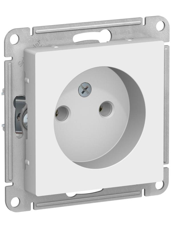 Розетка SE ATLASDESIGN, 16 А, 250 В, встраиваемая, без з/к, IP20, белая, ATN000141