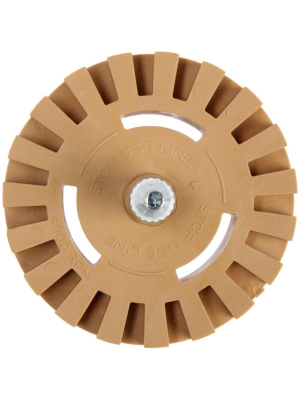 Круг шлифовальный резиновый ТУНДРА, для очистки от клея, ценников, скотча, 20 х 6 мм