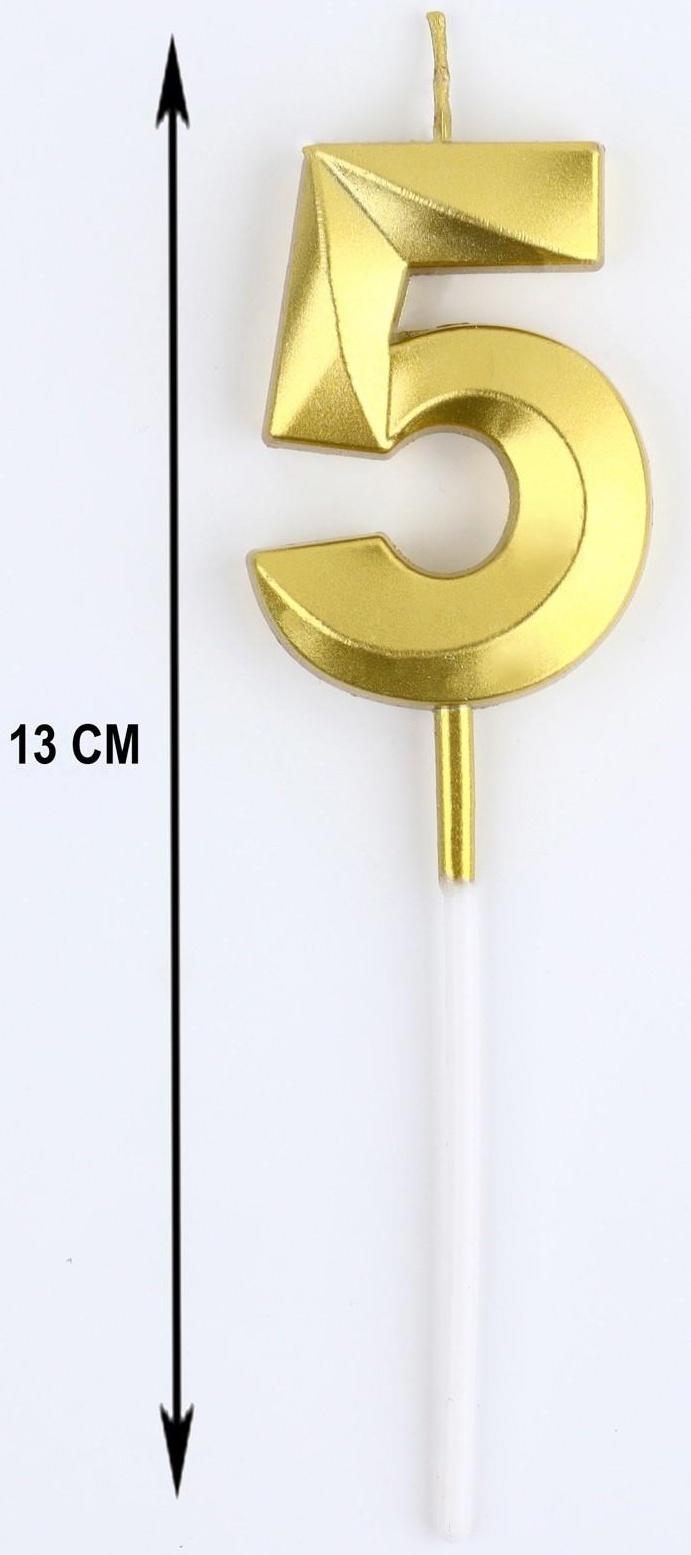 Свеча в торт на шпажке «‎Грань», цифра 