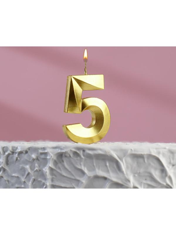 Свеча в торт на шпажке «‎Грань», цифра 