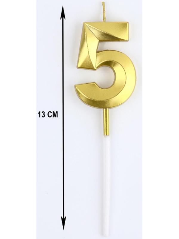 Свеча в торт на шпажке «‎Грань», цифра 