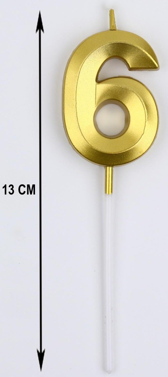 Свеча в торт на шпажке «‎Грань», цифра 