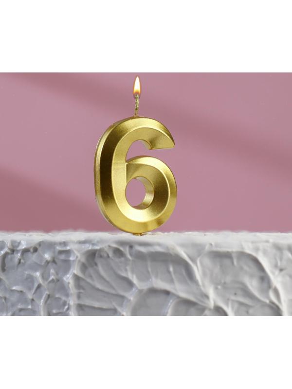 Свеча в торт на шпажке «‎Грань», цифра 