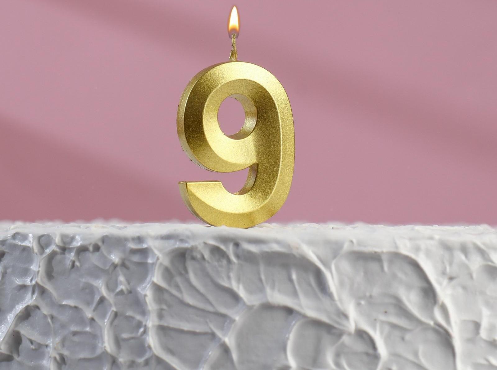 Свеча в торт на шпажке «‎Грань», цифра 