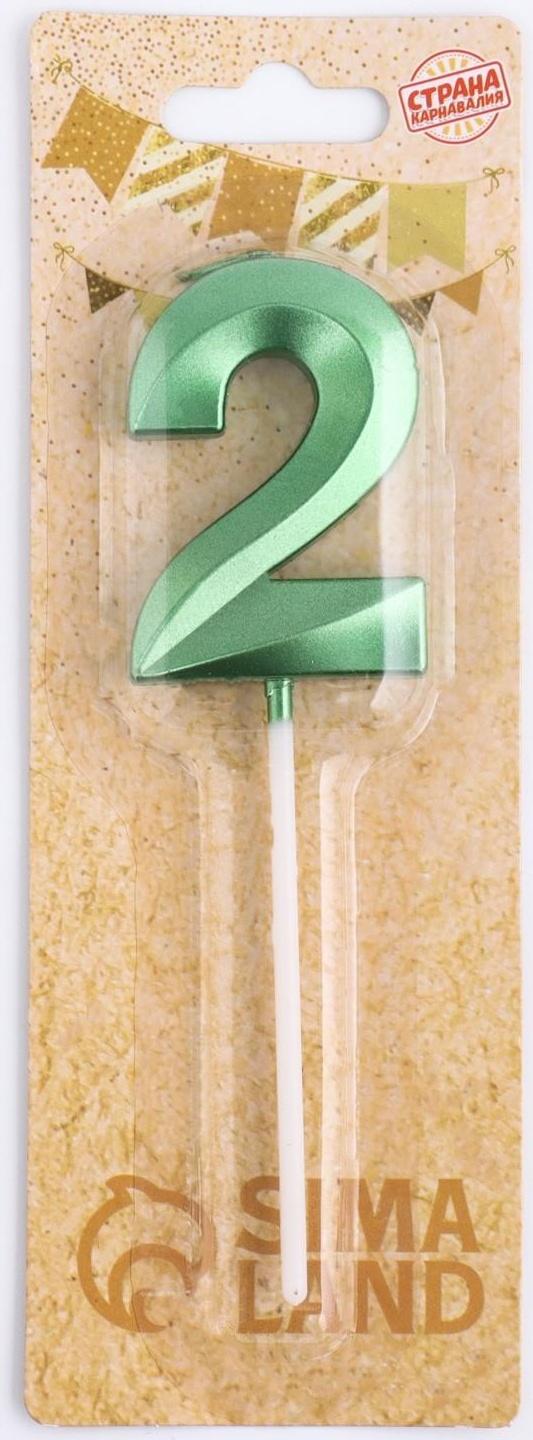 Свеча в торт на шпажке «‎Грань», цифра 