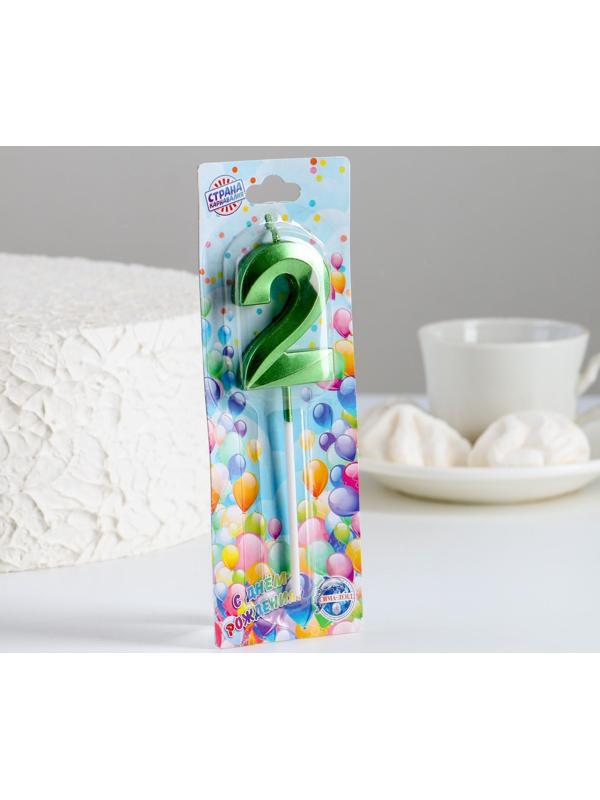 Свеча в торт на шпажке «‎Грань», цифра 