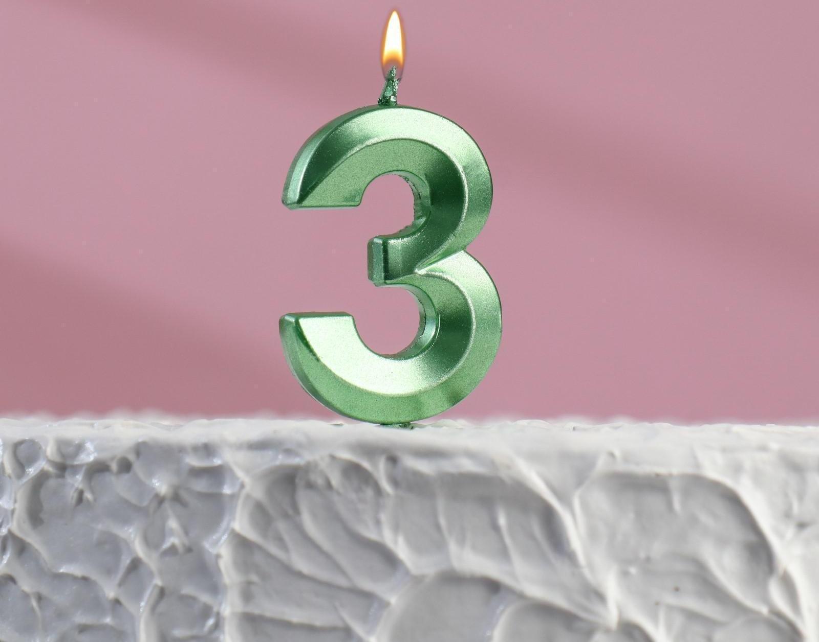 Свеча в торт на шпажке «‎Грань», цифра 