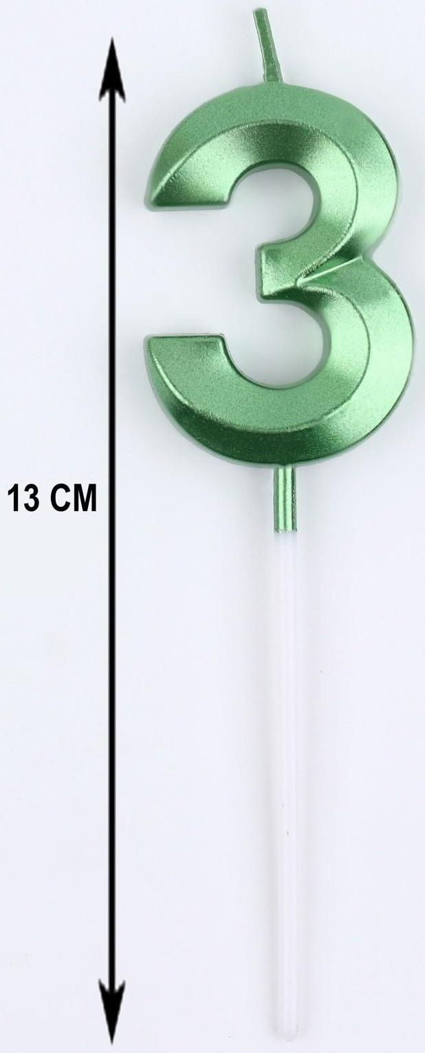 Свеча в торт на шпажке «‎Грань», цифра 