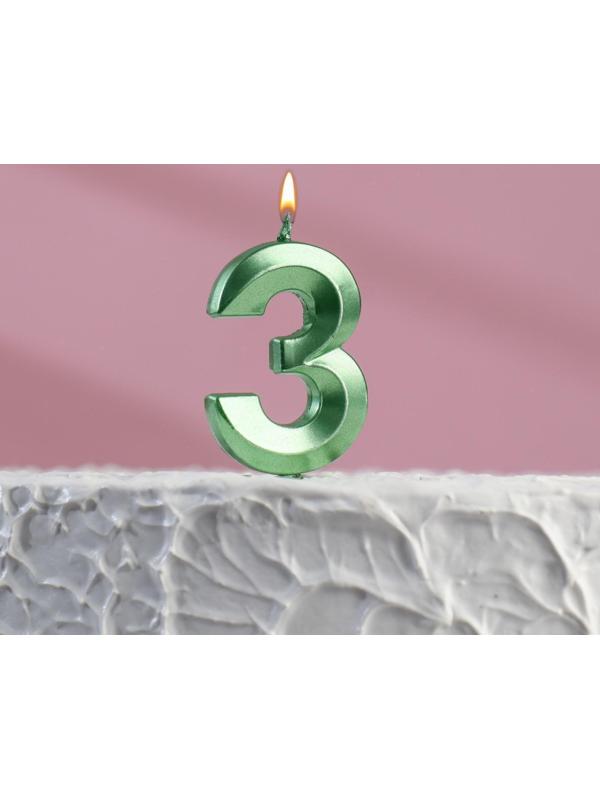 Свеча в торт на шпажке «‎Грань», цифра 