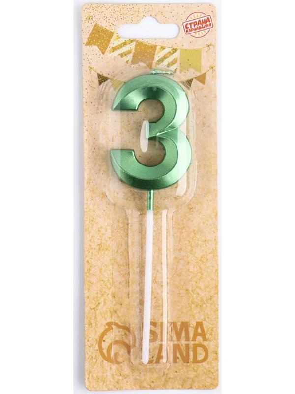 Свеча в торт на шпажке «‎Грань», цифра 