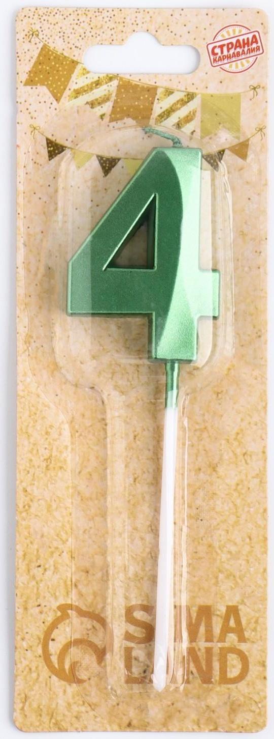 Свеча в торт на шпажке «‎Грань», цифра 