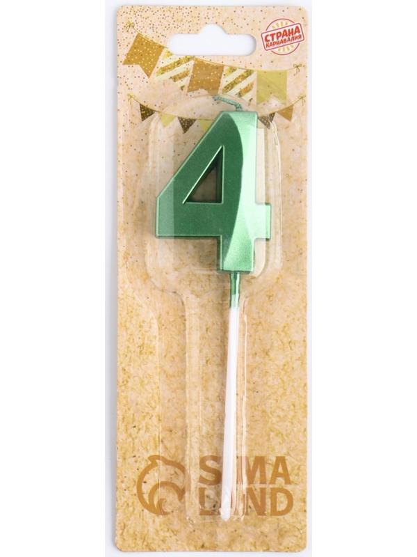 Свеча в торт на шпажке «‎Грань», цифра 