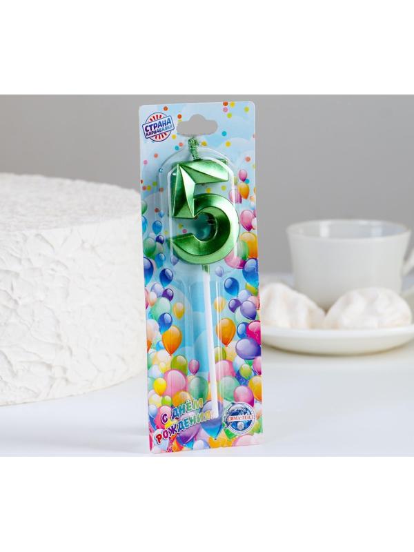 Свеча в торт на шпажке «‎Грань», цифра 