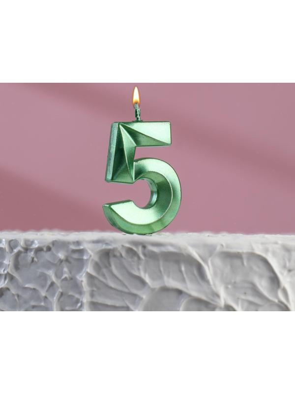 Свеча в торт на шпажке «‎Грань», цифра 