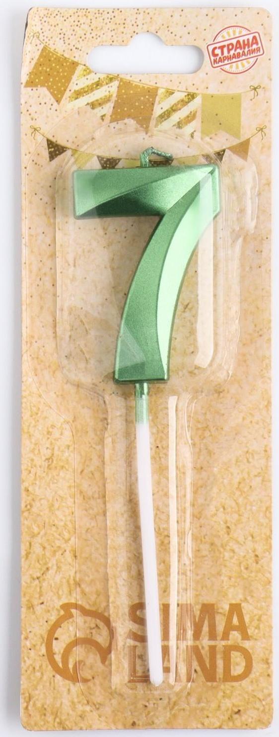 Свеча в торт на шпажке «‎Грань», цифра 