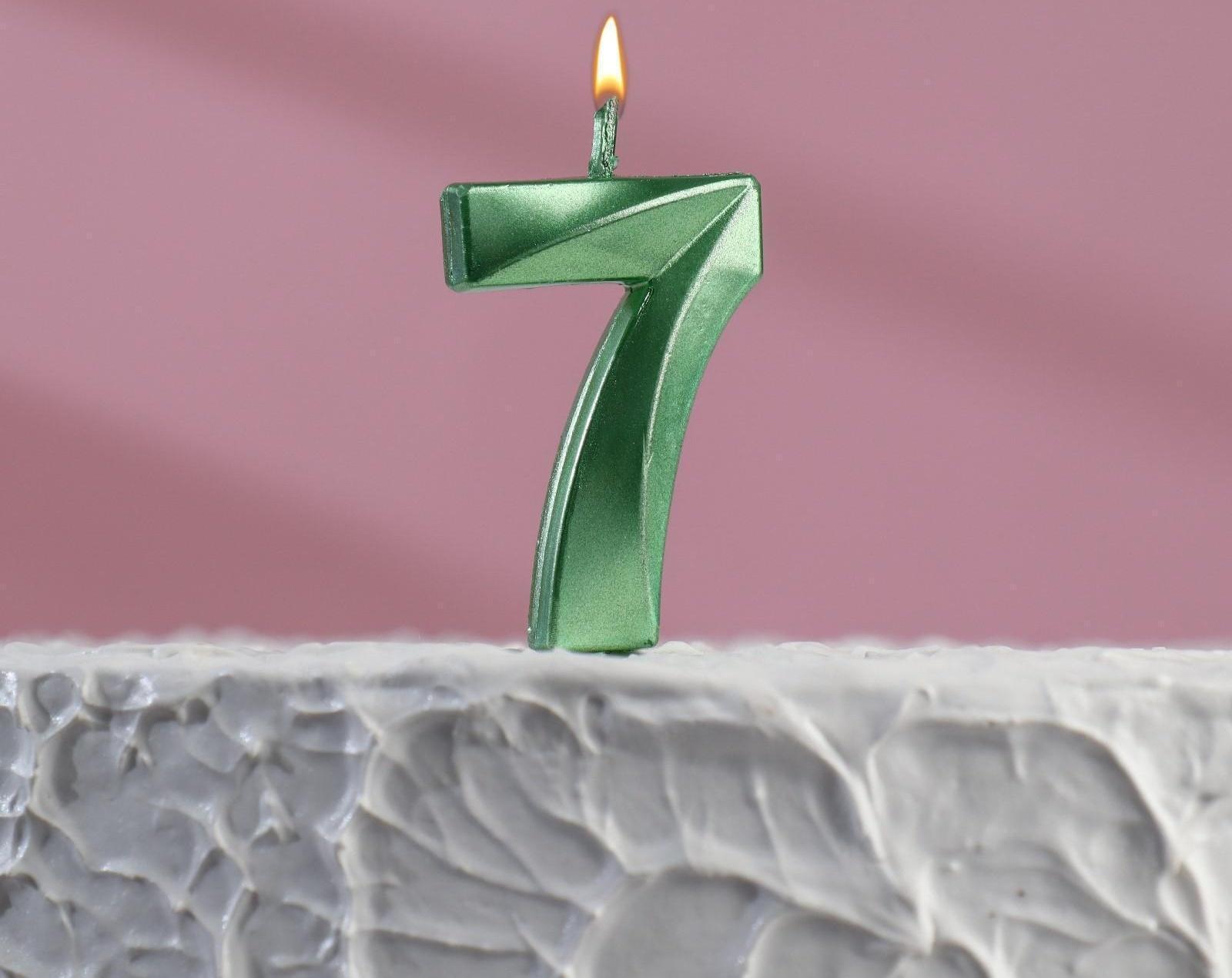 Свеча в торт на шпажке «‎Грань», цифра 