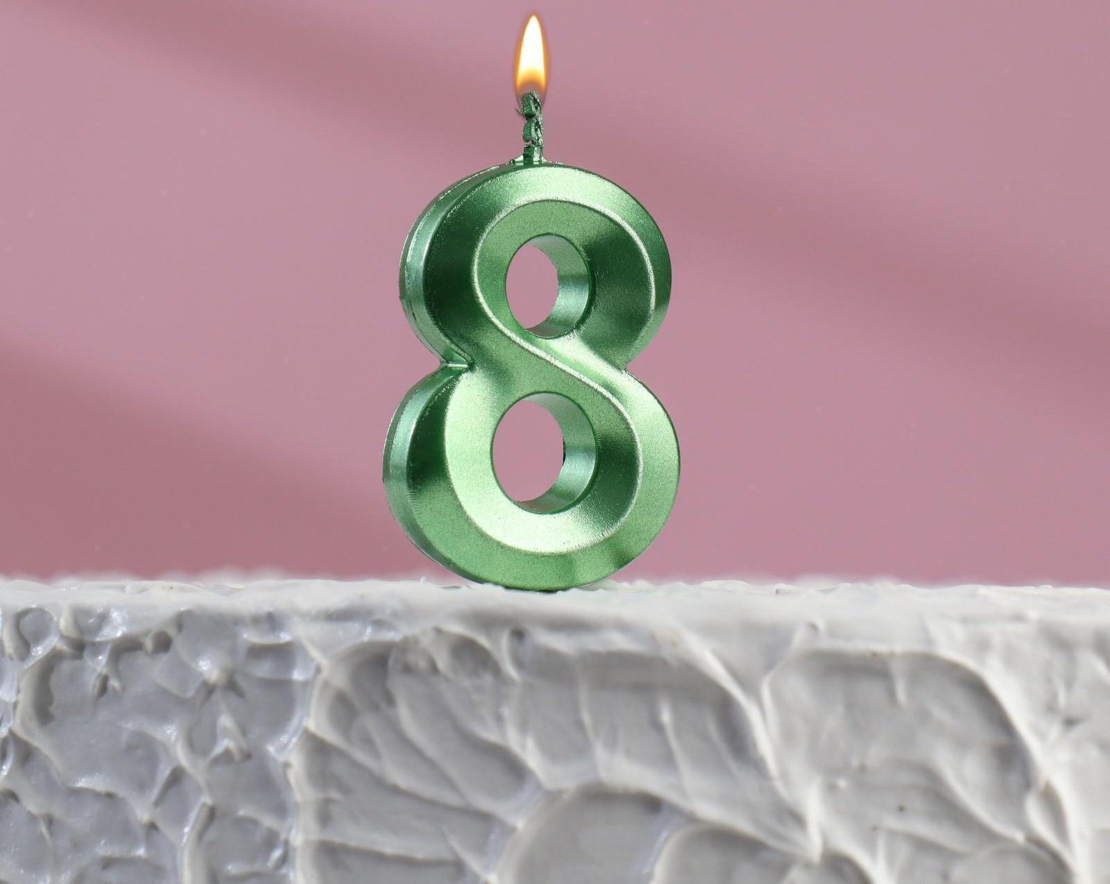 Свеча в торт на шпажке «‎Грань», цифра 