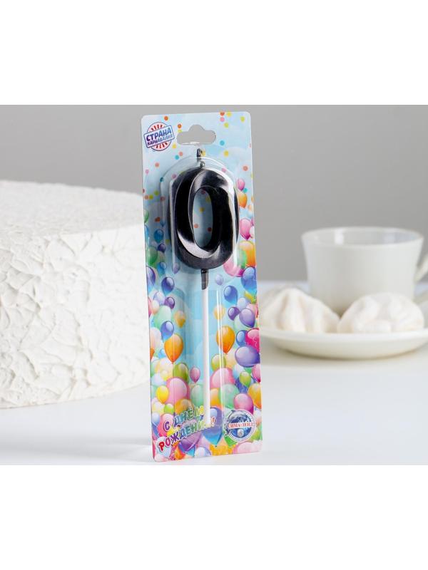 Свеча в торт на шпажке «‎Грань», цифра 