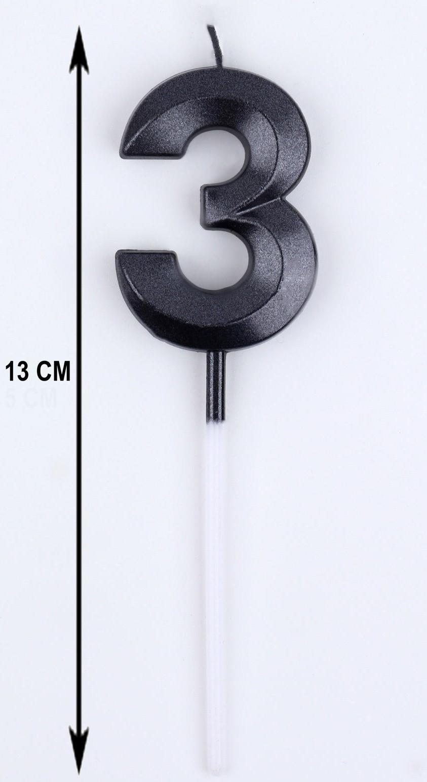 Свеча в торт на шпажке «‎Грань», цифра 