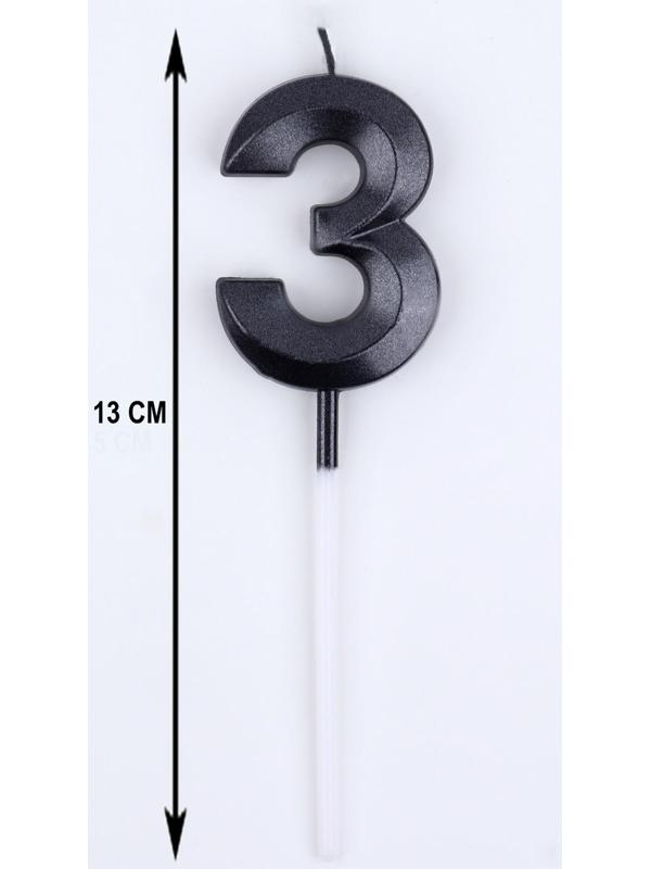 Свеча в торт на шпажке «‎Грань», цифра 