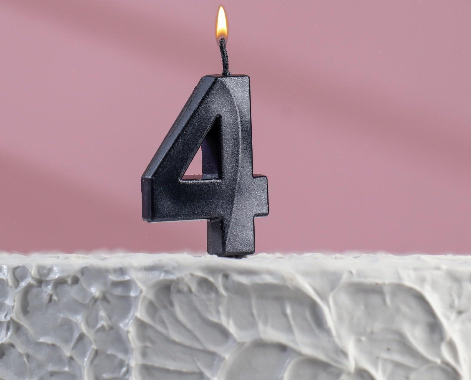 Свеча в торт на шпажке «‎Грань», цифра 