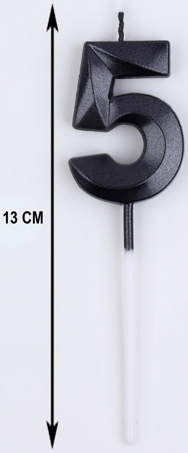 Свеча в торт на шпажке «‎Грань», цифра 