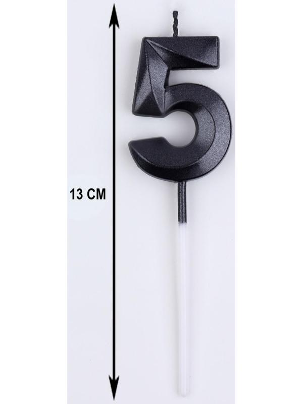 Свеча в торт на шпажке «‎Грань», цифра 