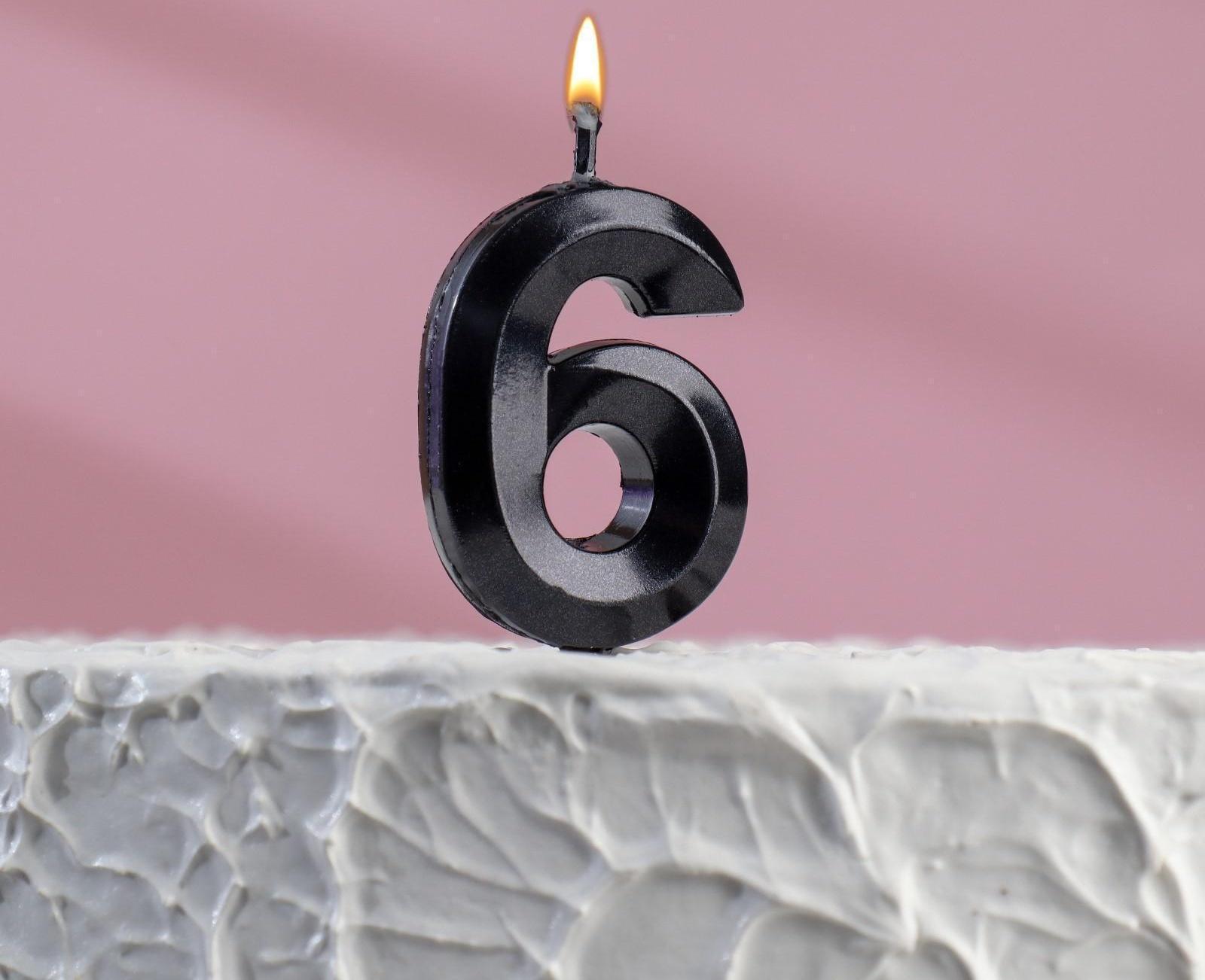 Свеча в торт на шпажке «‎Грань», цифра 