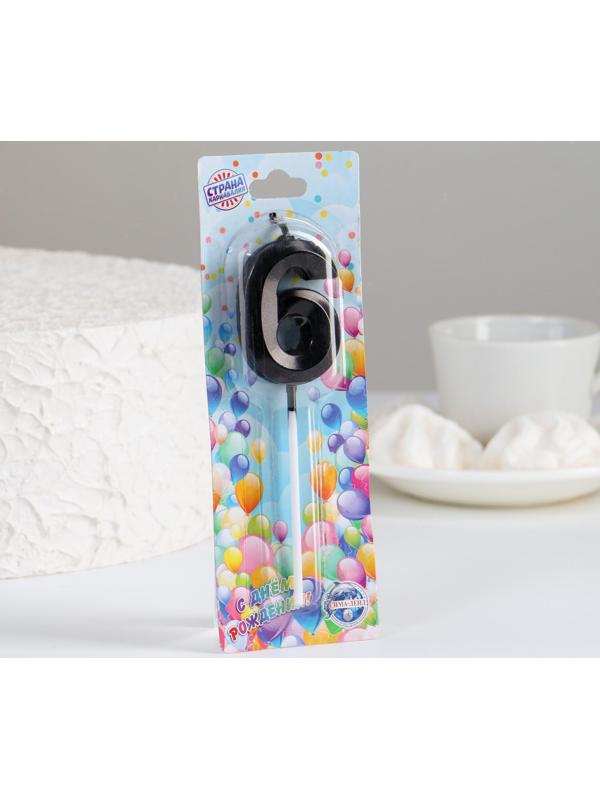 Свеча в торт на шпажке «‎Грань», цифра 