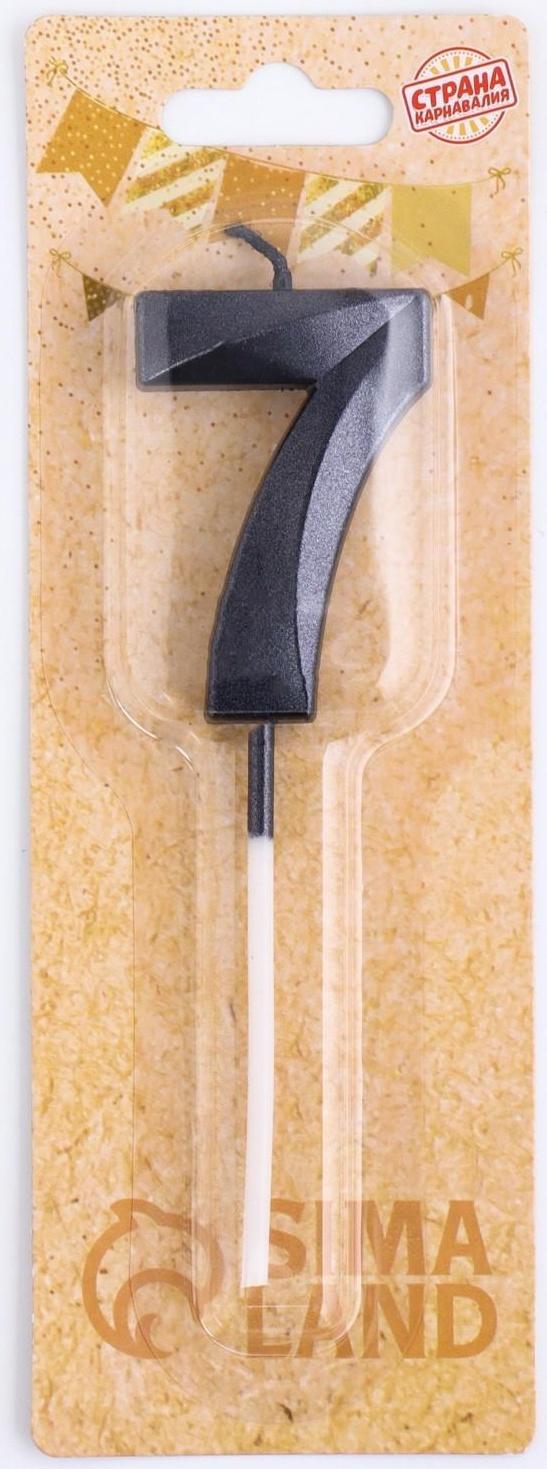 Свеча в торт на шпажке «‎Грань», цифра 