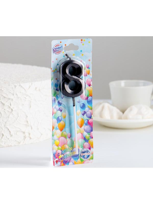 Свеча в торт на шпажке «‎Грань», цифра 