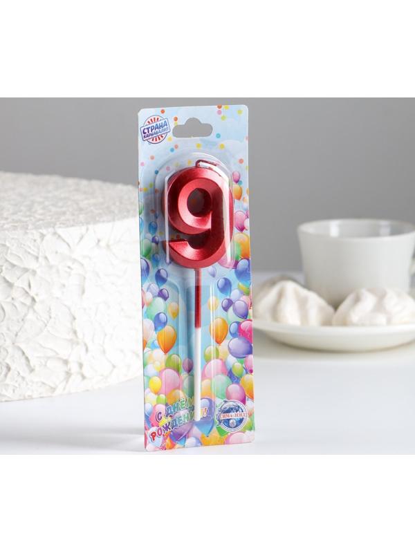 Свеча в торт на шпажке «‎Грань», цифра 