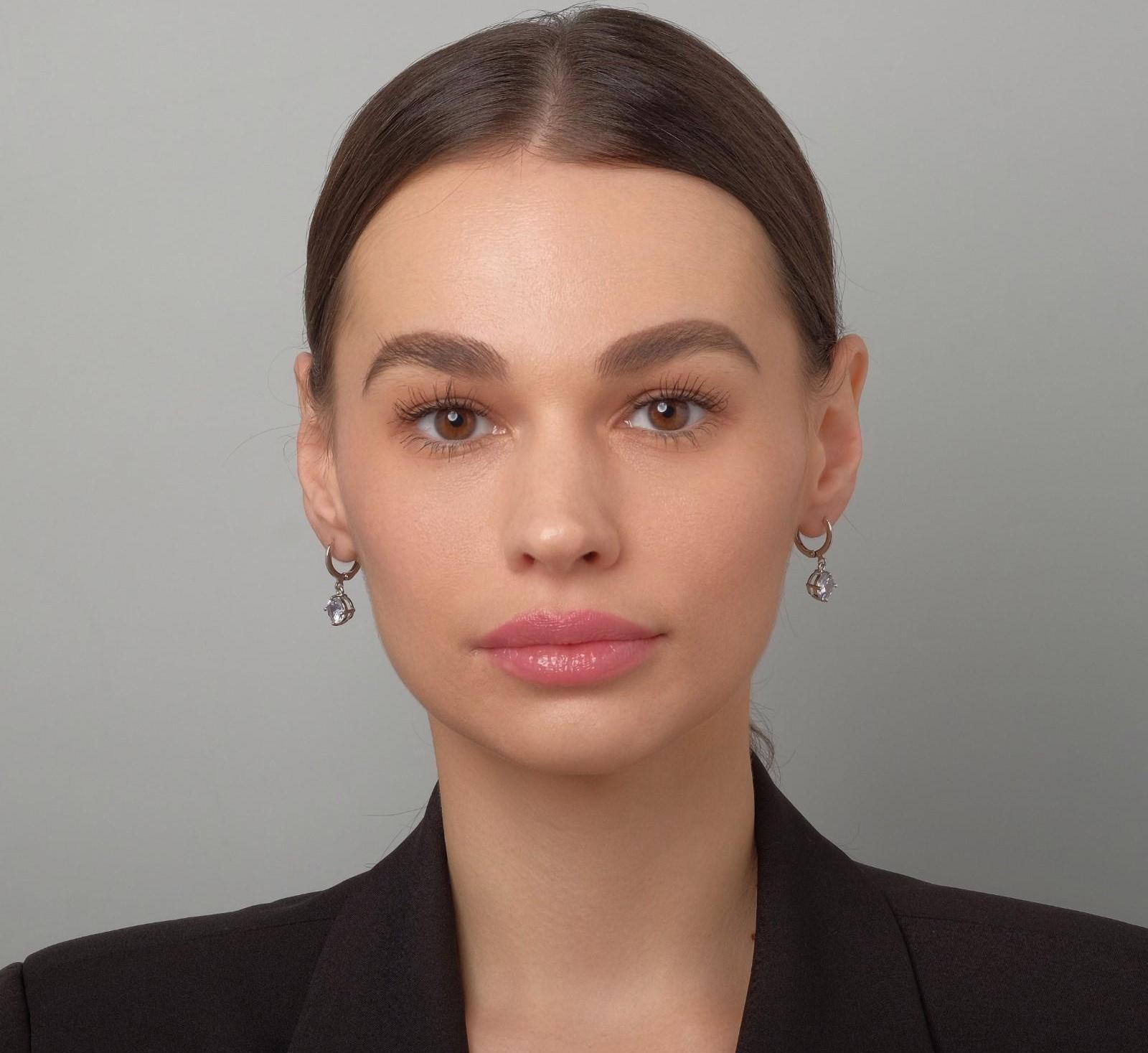 Серьги со стразами 