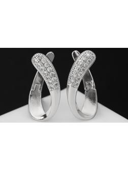 Серьги со стразами 