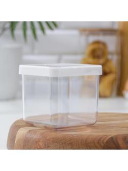 Контейнер для сыпучих продуктов «Степ», 650 мл, цвет белый