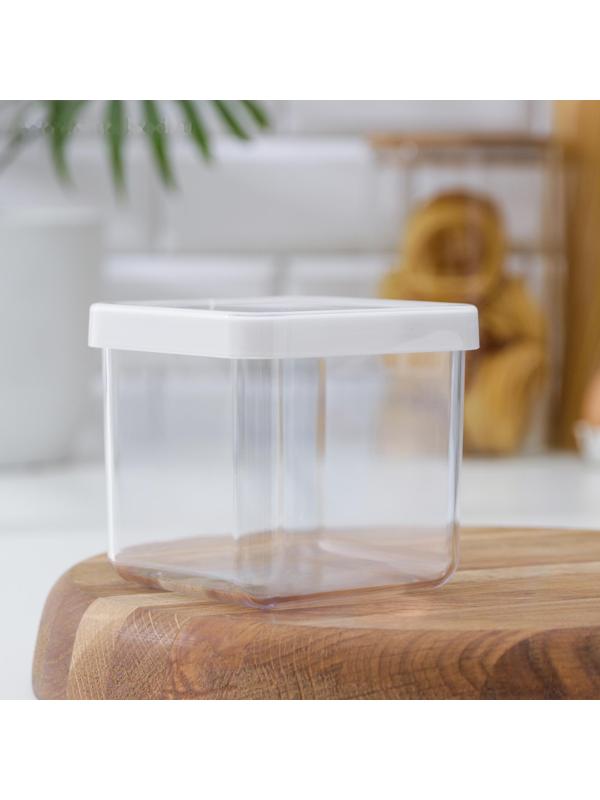 Контейнер для сыпучих продуктов «Степ», 650 мл, цвет белый