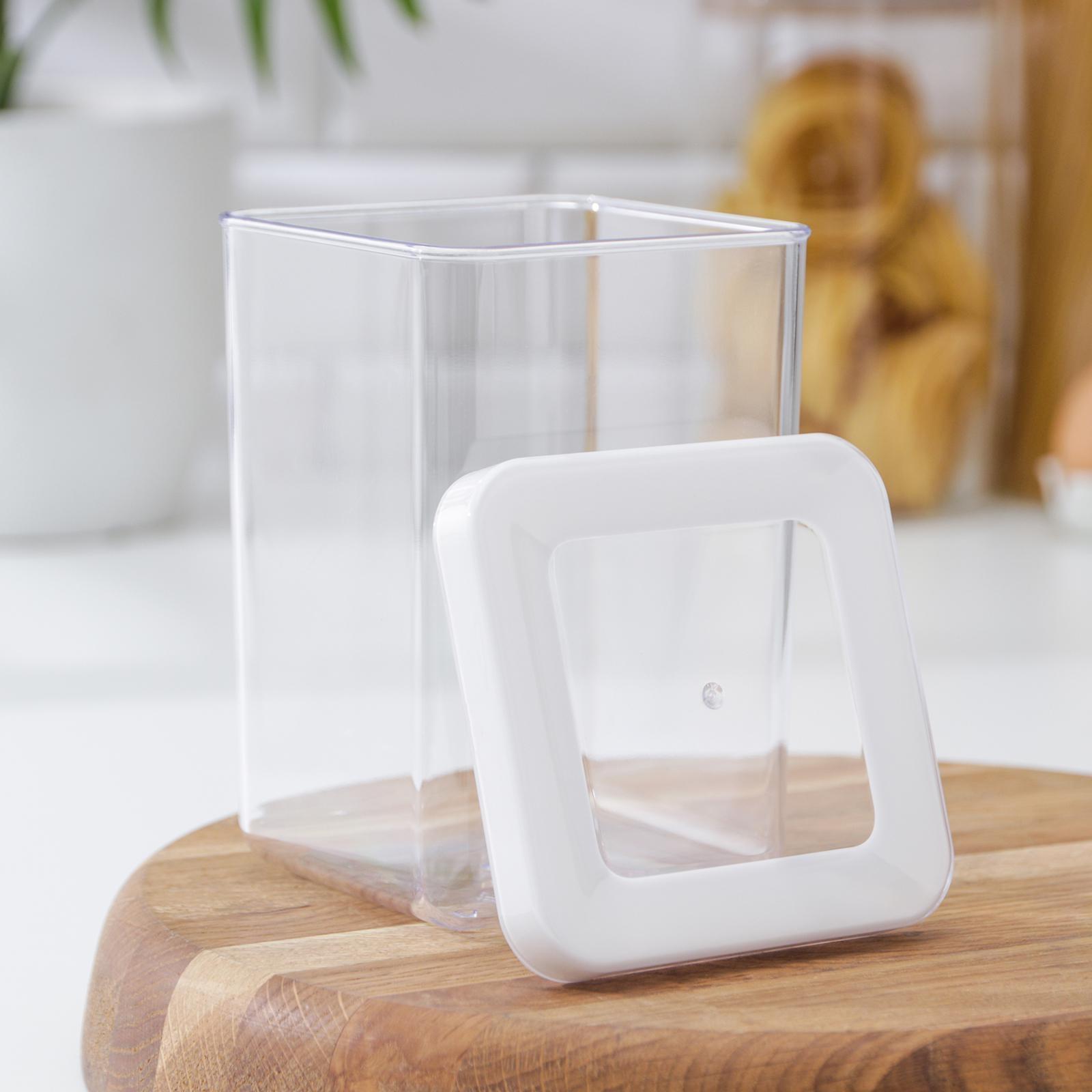 Контейнер для сыпучих продуктов «Степ», 1 л, цвет белый