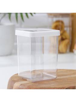 Контейнер для сыпучих продуктов «Степ», 1 л, цвет белый