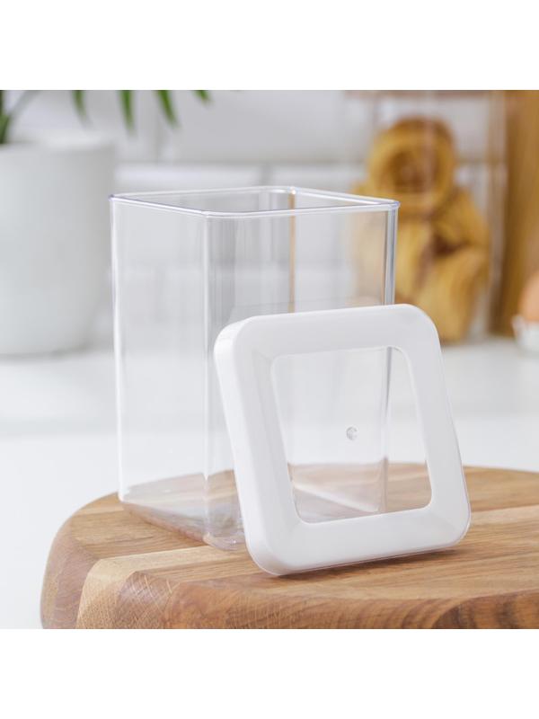 Контейнер для сыпучих продуктов «Степ», 1 л, цвет белый