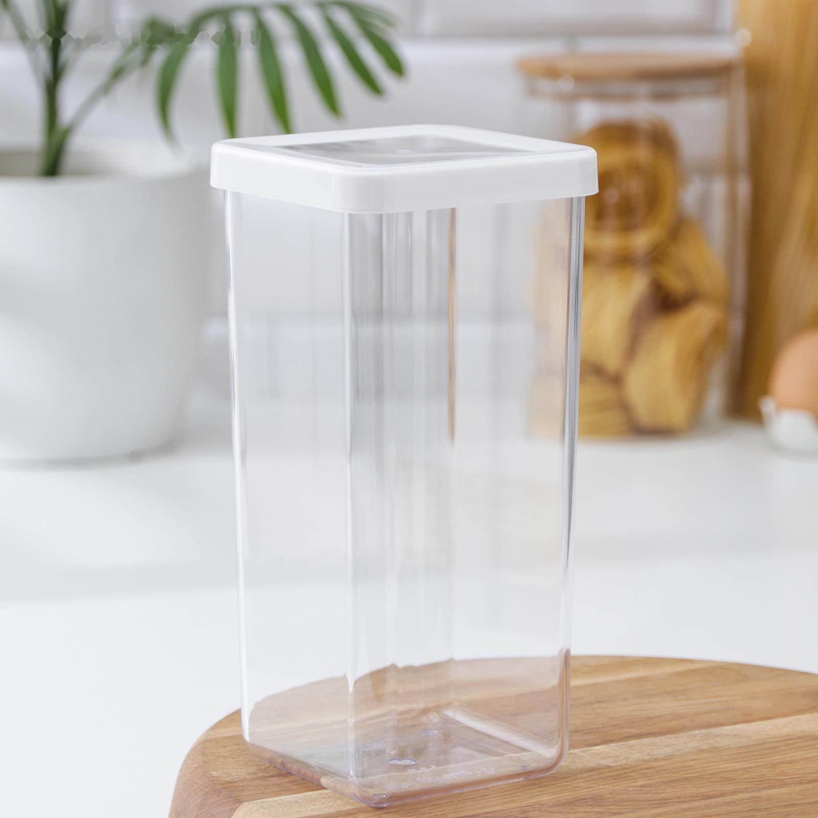 Контейнер для сыпучих продуктов «Степ», 1,4 л, цвет белый