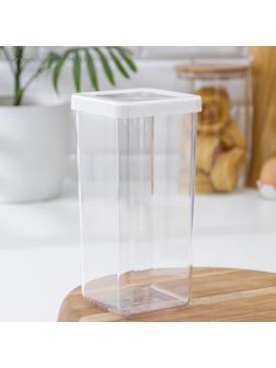 Контейнер для сыпучих продуктов «Степ», 1,4 л, цвет белый