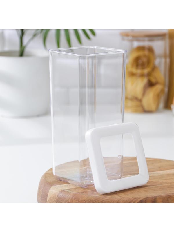 Контейнер для сыпучих продуктов «Степ», 1,4 л, цвет белый