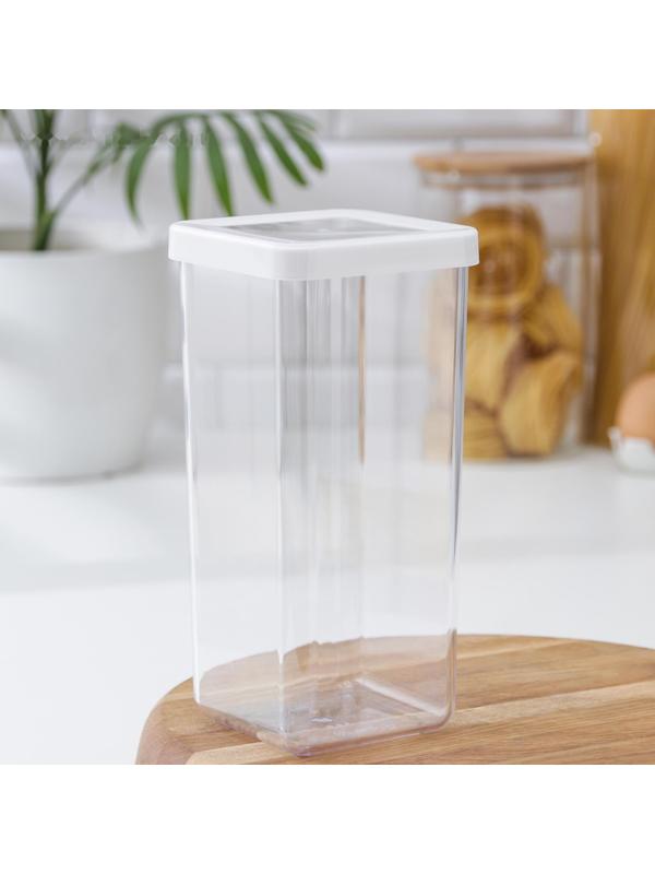 Контейнер для сыпучих продуктов «Степ», 1,4 л, цвет белый