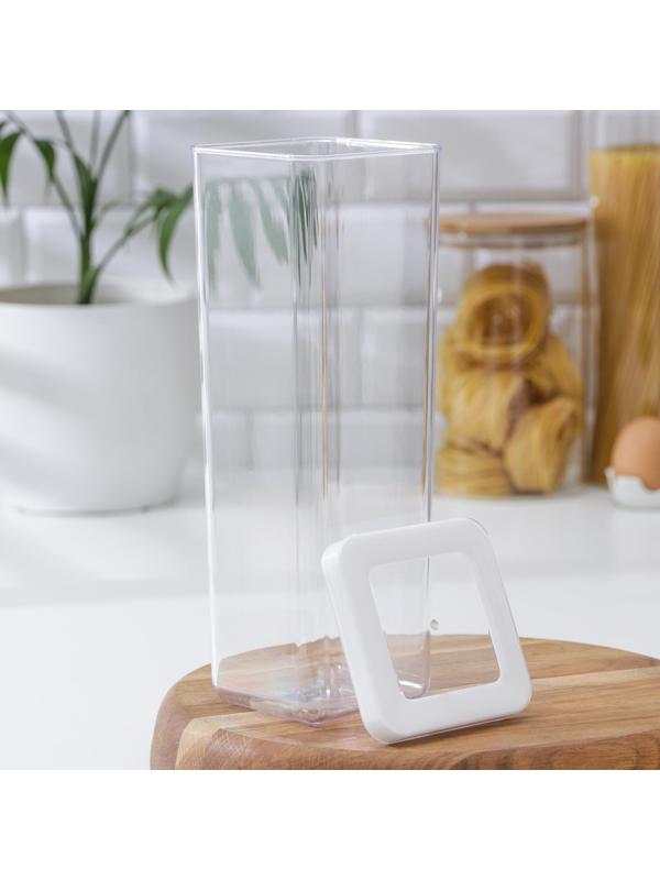 Контейнер для сыпучих продуктов «Степ», 1,9 л, цвет белый