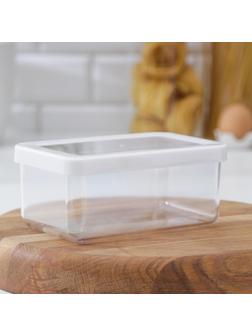 Контейнер для сыпучих продуктов «Степ», 800 мл, 16×10×7 см, цвет белый