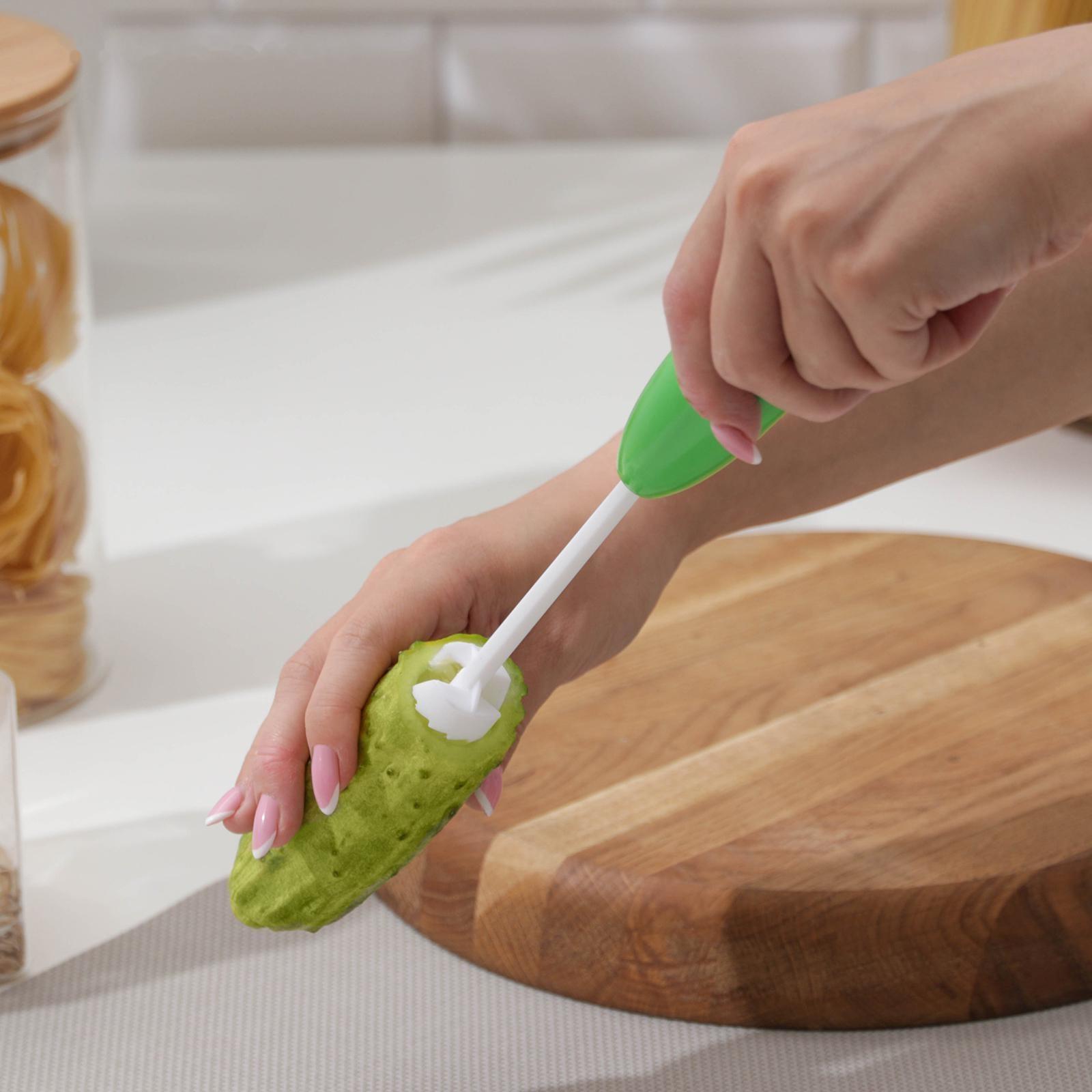 Приспособление для фаршировки овощей Drill, 4 насадки, цвет зелёный