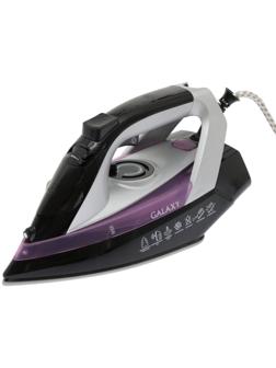 Утюг Galaxy LINE GL 6128, 2200 Вт, керамическая подошва, 30 г/мин, 150 мл, фиолетовый
