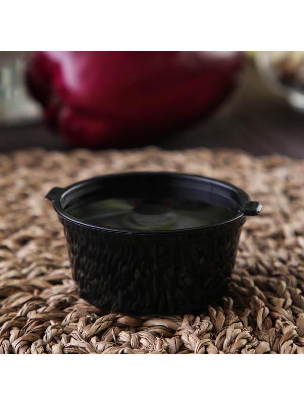 Контейнер - соусник одноразовый, 50 мл, с неразъёмной крышкой, цвет чёрный