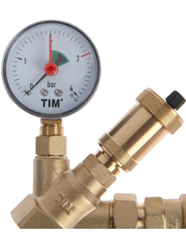 Группа безопасности TIM МИНИ JH1024-3, для котлов отопления, 1